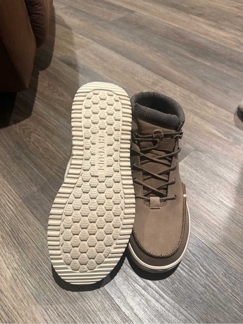 Hey Dude Men's Tan/Brown Lace-Up Casual Boots - Picture 4 of 5